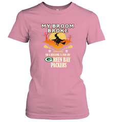 Broom Broke So I Became A Fan of Green Bay Packers  NFL Halloween Costume Women's T-Shirt Women's T-Shirt - belovedtshirt