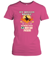 Broom Broke So I Became A Fan of Green Bay Packers  NFL Halloween Costume Women's T-Shirt Women's T-Shirt - belovedtshirt