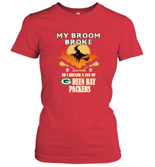 Broom Broke So I Became A Fan of Green Bay Packers  NFL Halloween Costume Women's T-Shirt Women's T-Shirt - belovedtshirt