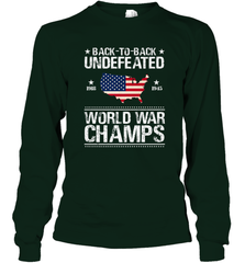 Back To Back Undefeated World War Champs Gift Long Sleeve T-Shirt Long Sleeve T-Shirt - belovedtshirt