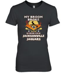 Broom Broke So I Became A Fan of Jacksonville Jaguars NFL Halloween Costume Women's Premium T-Shirt