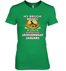 Broom Broke So I Became A Fan of Jacksonville Jaguars NFL Halloween Costume Women's Premium T-Shirt Women's Premium T-Shirt - belovedtshirt
