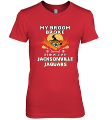 Broom Broke So I Became A Fan of Jacksonville Jaguars NFL Halloween Costume Women's Premium T-Shirt Women's Premium T-Shirt - belovedtshirt