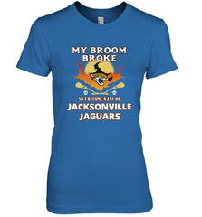 Broom Broke So I Became A Fan of Jacksonville Jaguars NFL Halloween Costume Women's Premium T-Shirt Women's Premium T-Shirt - belovedtshirt
