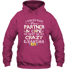 Crazy Grandma Partner in Crime design Hooded Sweatshirt Hooded Sweatshirt - belovedtshirt