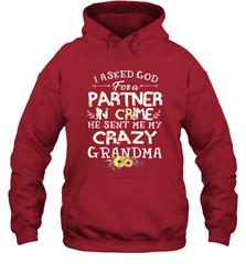 Crazy Grandma Partner in Crime design Hooded Sweatshirt Hooded Sweatshirt - belovedtshirt