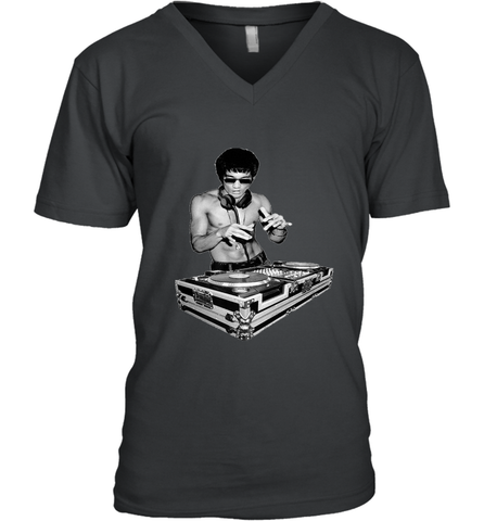 T shirt Dj bruce, by bruce Dj Men's V-Neck Men's V-Neck / Black / S Men's V-Neck - belovedtshirt