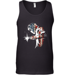 Welder American Flag USA Patriotic Welder Gift Men's Tank Top