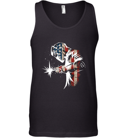 Welder American Flag USA Patriotic Welder Gift Men's Tank Top Men's Tank Top / Black / XS Men's Tank Top - belovedtshirt