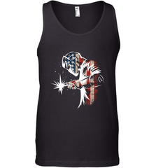 Welder American Flag USA Patriotic Welder Gift Men's Tank Top Men's Tank Top - belovedtshirt