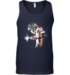 Welder American Flag USA Patriotic Welder Gift Men's Tank Top