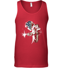 Welder American Flag USA Patriotic Welder Gift Men's Tank Top Men's Tank Top - belovedtshirt