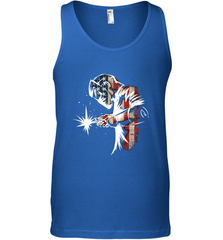 Welder American Flag USA Patriotic Welder Gift Men's Tank Top Men's Tank Top - belovedtshirt