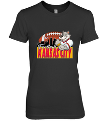 NFL Kansas City Football Logo Skyline Cityscape Women's Premium T-Shirt