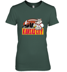NFL Kansas City Football Logo Skyline Cityscape Women's Premium T-Shirt Women's Premium T-Shirt - belovedtshirt