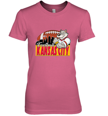 NFL Kansas City Football Logo Skyline Cityscape Women's Premium T-Shirt Women's Premium T-Shirt - belovedtshirt