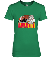 NFL Kansas City Football Logo Skyline Cityscape Women's Premium T-Shirt