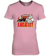 NFL Kansas City Football Logo Skyline Cityscape Women's Premium T-Shirt Women's Premium T-Shirt - belovedtshirt