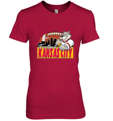 NFL Kansas City Football Logo Skyline Cityscape Women's Premium T-Shirt Women's Premium T-Shirt - belovedtshirt