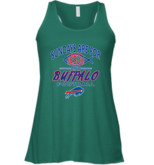 Sundays Are For Jesus and Buffalo Funny Christian Football 1 Women's Racerback Tank Women's Racerback Tank - belovedtshirt