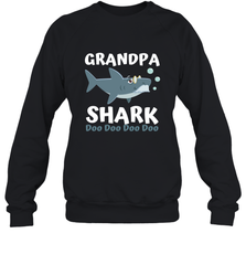 Grandpa Shark Family Shark Crewneck Sweatshirt Crewneck Sweatshirt - belovedtshirt
