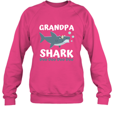 Grandpa Shark Family Shark Crewneck Sweatshirt Crewneck Sweatshirt - belovedtshirt