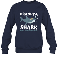 Grandpa Shark Family Shark Crewneck Sweatshirt