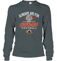 Sundays Are For Jesus and Chicago Funny Christian Football Long Sleeve T-Shirt Long Sleeve T-Shirt - belovedtshirt