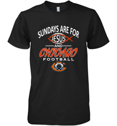 Sundays Are For Jesus and Chicago Funny Christian Football Men's Premium T-Shirt