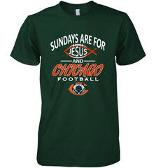 Sundays Are For Jesus and Chicago Funny Christian Football Men's Premium T-Shirt Men's Premium T-Shirt - belovedtshirt