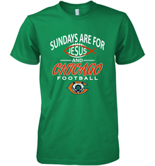 Sundays Are For Jesus and Chicago Funny Christian Football Men's Premium T-Shirt Men's Premium T-Shirt - belovedtshirt