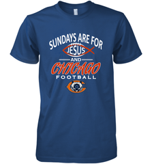 Sundays Are For Jesus and Chicago Funny Christian Football Men's Premium T-Shirt Men's Premium T-Shirt - belovedtshirt