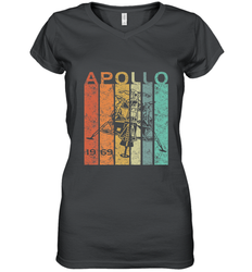 Retro Apollo 11 50th Anniversary Moon Landing 1969 2019 Women's V-Neck T-Shirt