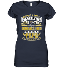 NFL The Only Thing I Love More Than Being A Baltimore Ravens Fan Is Being A Papa Football Women's V-Neck T-Shirt Women's V-Neck T-Shirt - belovedtshirt