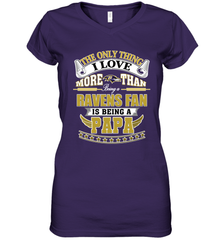 NFL The Only Thing I Love More Than Being A Baltimore Ravens Fan Is Being A Papa Football Women's V-Neck T-Shirt Women's V-Neck T-Shirt - belovedtshirt