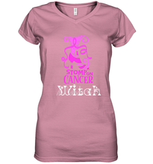 Stomp On Cancer Witch High Heel Breast Cancer Halloween Women's V-Neck T-Shirt Women's V-Neck T-Shirt - belovedtshirt