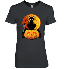 Happy Halloween Spooky Pumpkins Black Cat For Women Women's Premium T-Shirt Women's Premium T-Shirt - belovedtshirt