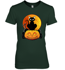 Happy Halloween Spooky Pumpkins Black Cat For Women Women's Premium T-Shirt Women's Premium T-Shirt - belovedtshirt