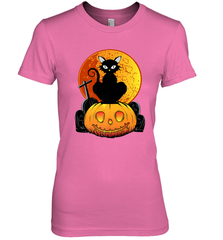 Happy Halloween Spooky Pumpkins Black Cat For Women Women's Premium T-Shirt Women's Premium T-Shirt - belovedtshirt
