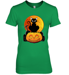 Happy Halloween Spooky Pumpkins Black Cat For Women Women's Premium T-Shirt
