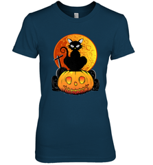 Happy Halloween Spooky Pumpkins Black Cat For Women Women's Premium T-Shirt Women's Premium T-Shirt - belovedtshirt