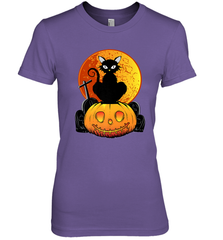 Happy Halloween Spooky Pumpkins Black Cat For Women Women's Premium T-Shirt Women's Premium T-Shirt - belovedtshirt