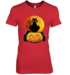 Happy Halloween Spooky Pumpkins Black Cat For Women Women's Premium T-Shirt Women's Premium T-Shirt - belovedtshirt