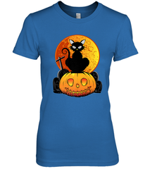 Happy Halloween Spooky Pumpkins Black Cat For Women Women's Premium T-Shirt Women's Premium T-Shirt - belovedtshirt