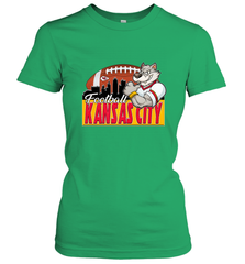 NFL Kansas City Football Logo Skyline Cityscape Women's T-Shirt Women's T-Shirt - belovedtshirt