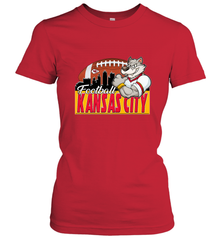 NFL Kansas City Football Logo Skyline Cityscape Women's T-Shirt Women's T-Shirt - belovedtshirt