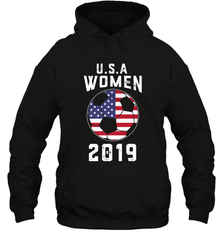 USA United States Women 2019 Soccer US Futbol Hooded Sweatshirt Hooded Sweatshirt - belovedtshirt