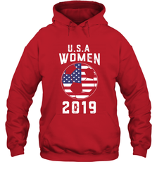 USA United States Women 2019 Soccer US Futbol Hooded Sweatshirt Hooded Sweatshirt - belovedtshirt