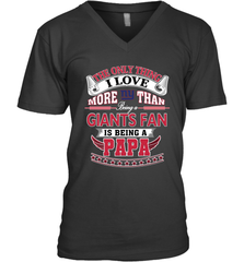 NFL The Only Thing I Love More Than Being A New York Giants Fan Is Being A Papa Football Men's V-Neck Men's V-Neck - belovedtshirt