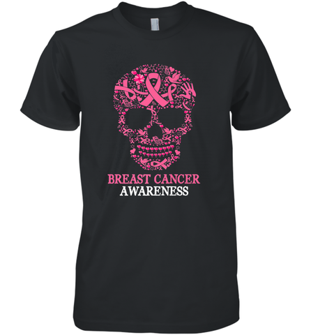 Tattoo Skull Halloween Breast Cancer Awareness Men's Premium T-Shirt Men's Premium T-Shirt / Black / XS Men's Premium T-Shirt - belovedtshirt